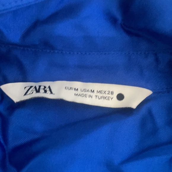 ZARA BLUE WRAP DRESS - Picture 8 of 8